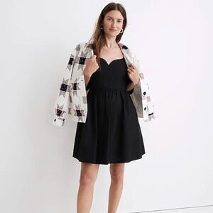 Madewell Poplin Puff-Sleeve Mini Dress